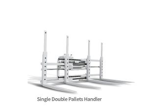 Single double pallets handler forklift