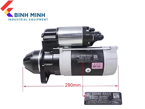 Bộ khởi động 490B-QDJ1309K-P-MX động cơ Xinchai C490 xe nâng 2-3.5 tấn Trung Quốc Bộ khởi động 490B-QDJ1309K-P-MX động cơ Xinchai C490 xe nâng 2-3.5 tấn Trung Quốc