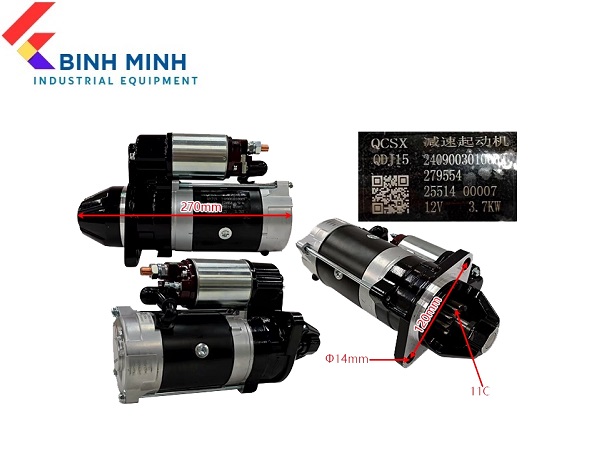 Bộ khởi động 490QC-2409003010009Z-BW xe nâng Heli 2-3.5 tấn K2, H2000 series chính hãng Bộ khởi động 490QC-2409003010009Z-BW xe nâng Heli 2-3.5 tấn K2, H2000 series chính hãng